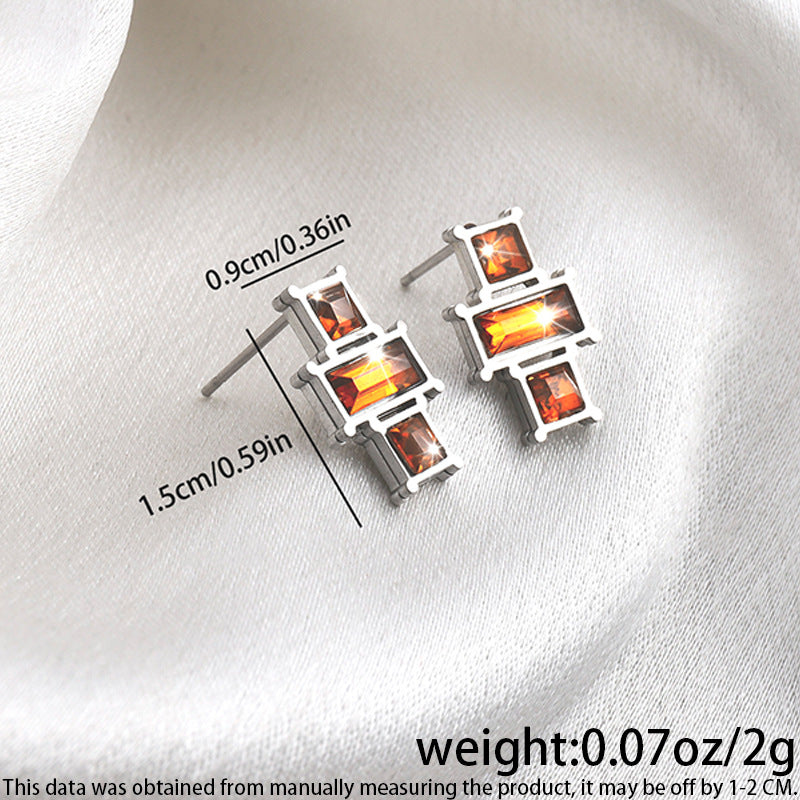 High-grade Fashionable Versatile Micro Diamond Butterfly Earrings