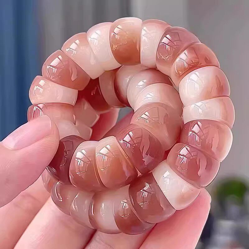 White Jade Bodhi Root Crafts Pork Intestine Bracelet