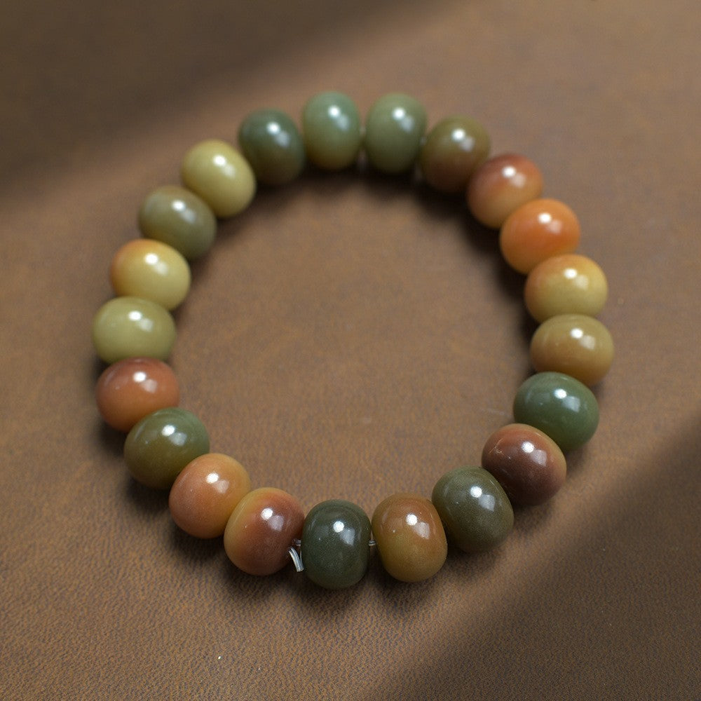Women's & Men's Natural Bodhi Double Circle Abacus Beads Rosary Hand Bracelets