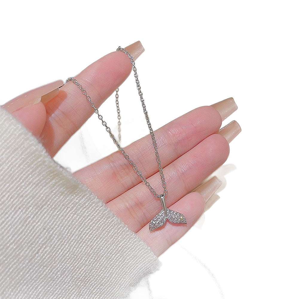 Women's Luxury Titanium Steel Clavicle Chain Niche Design Fishtail Simple Necklaces