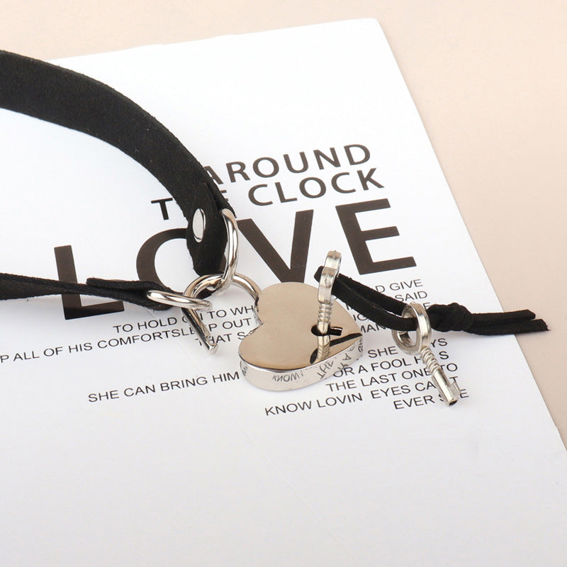 Love Heart-shaped Lock Key Veet Personality Sense Rings
