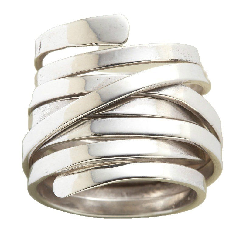 Creative Winding Iron Hoop Simple Metallic Rings