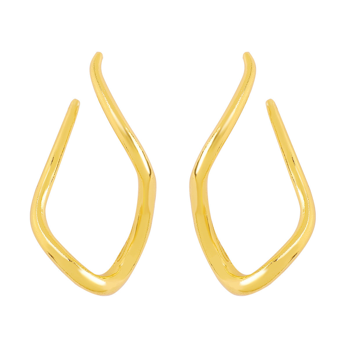 Women's Lines Metallic Asymmetric Geometric Ear Fashion Rings