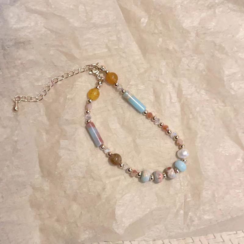 Ethnic Style Natural Stone Imitated Beaded Female Chinese Necklaces