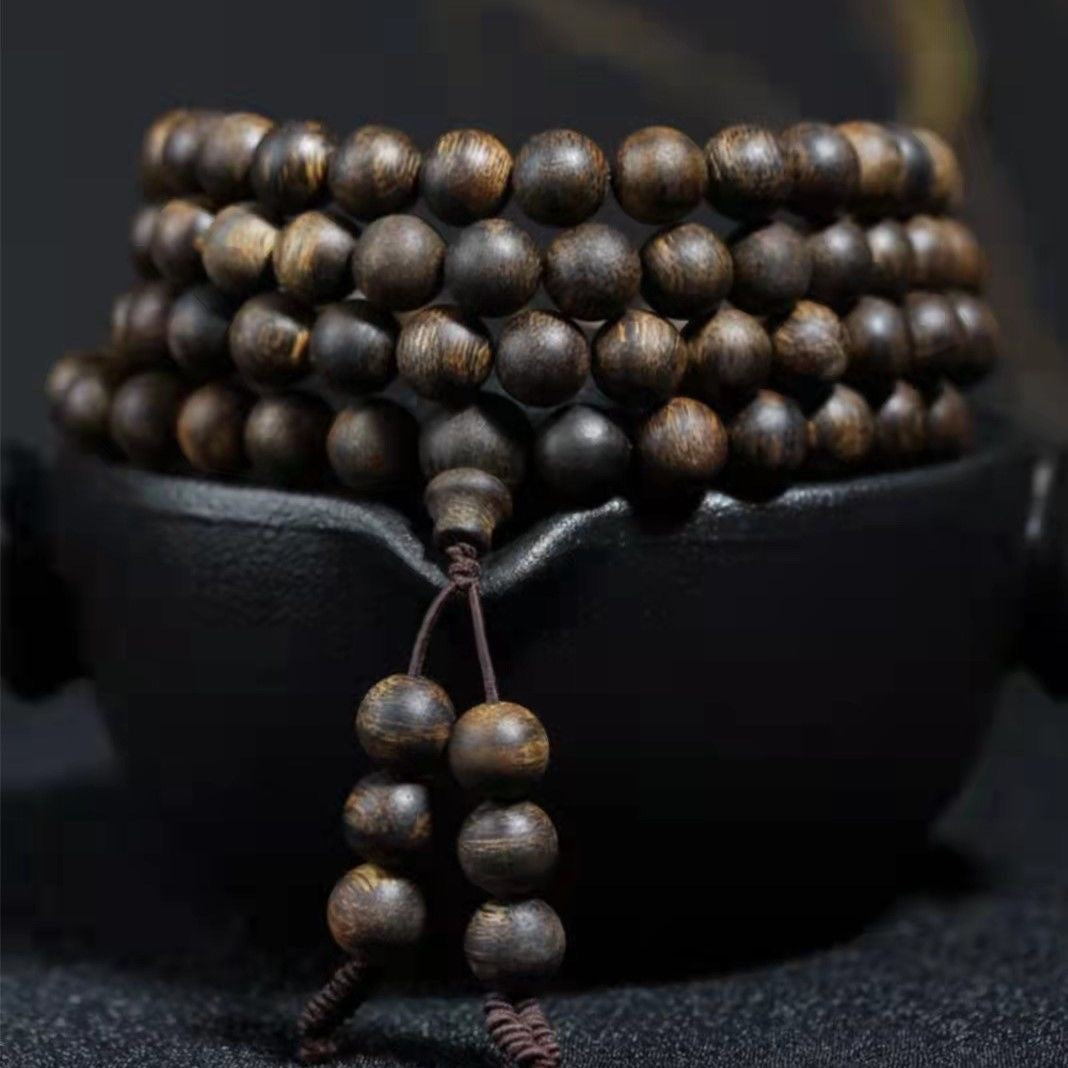 Rosary Yellow Nan Agilawood Wooden Cultural Artifact Bracelet