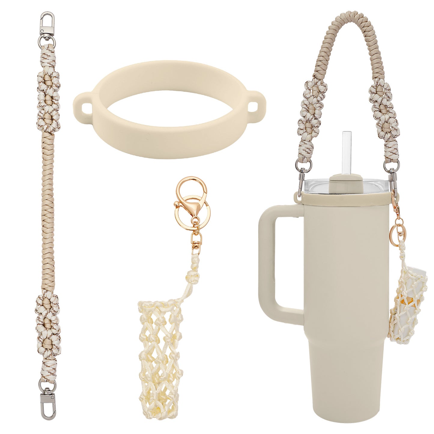 Women's Water Cup Lanyard Rope Handle Hand-woven Hanging Ornaments