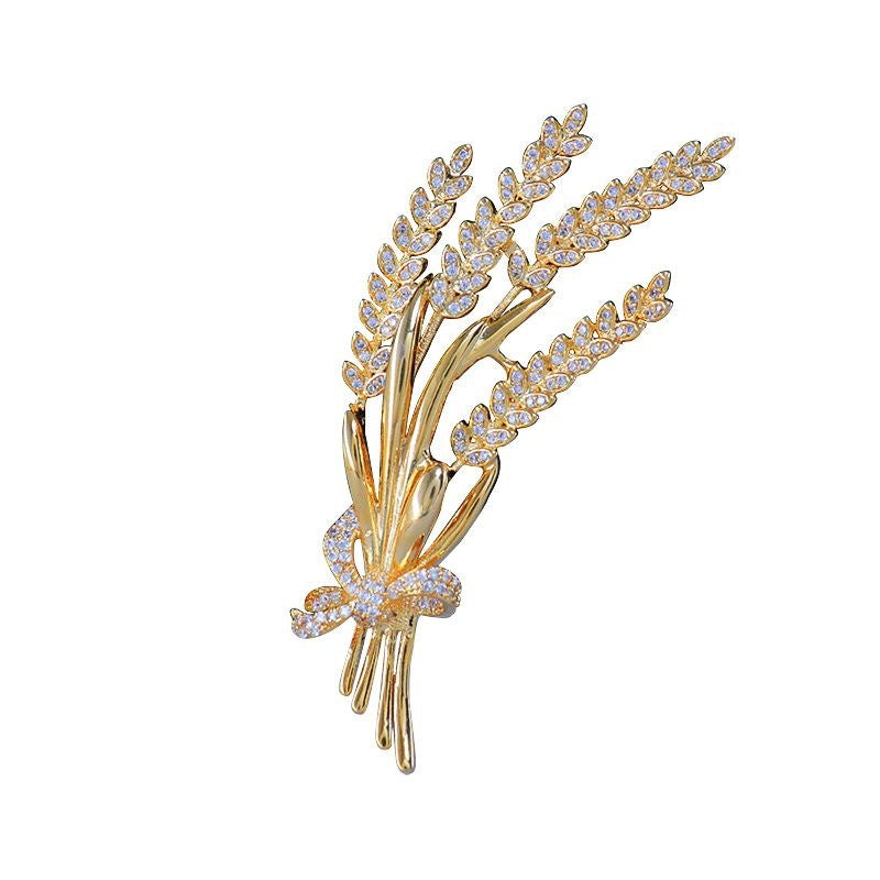 Of Wheat Brooch Personalized Bow Overcoat Brooches