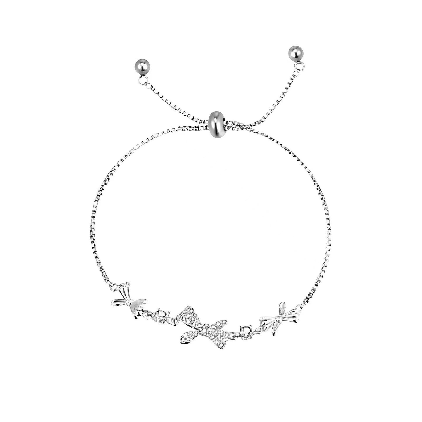 Light Luxury Zircon Bow Pull Summer Niche Design Bracelets