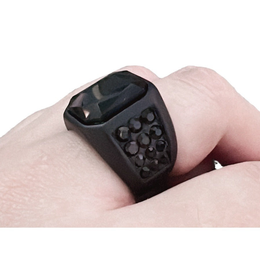 Men's Black Matte Classic Fashion Wedding Ring