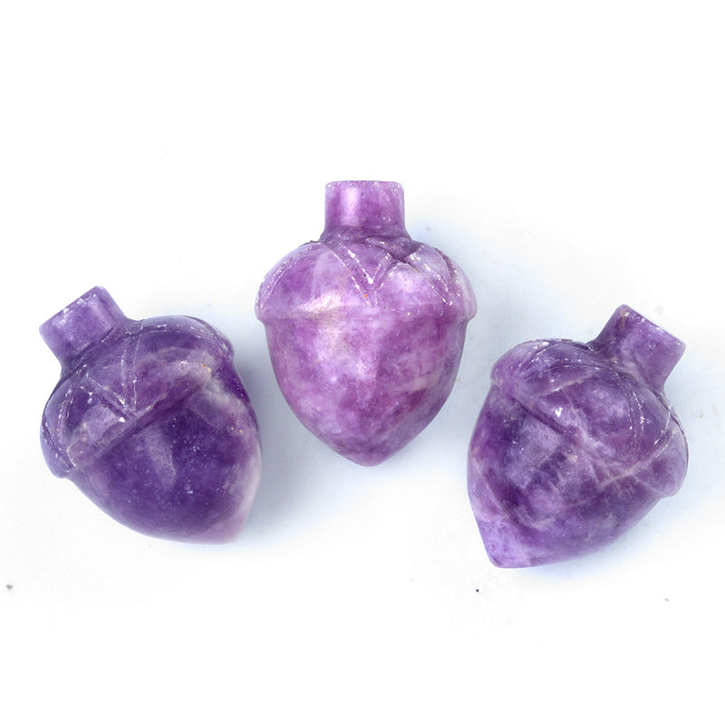 Siberian Hazelnut Acorn Stone Pine Cone Creative Carved Mini Jewelry Accessories