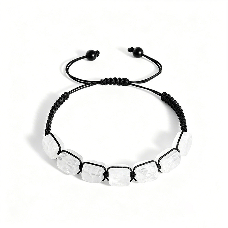 Yoga Crystal Natural Stone Adjustable Woven Energy Bracelet