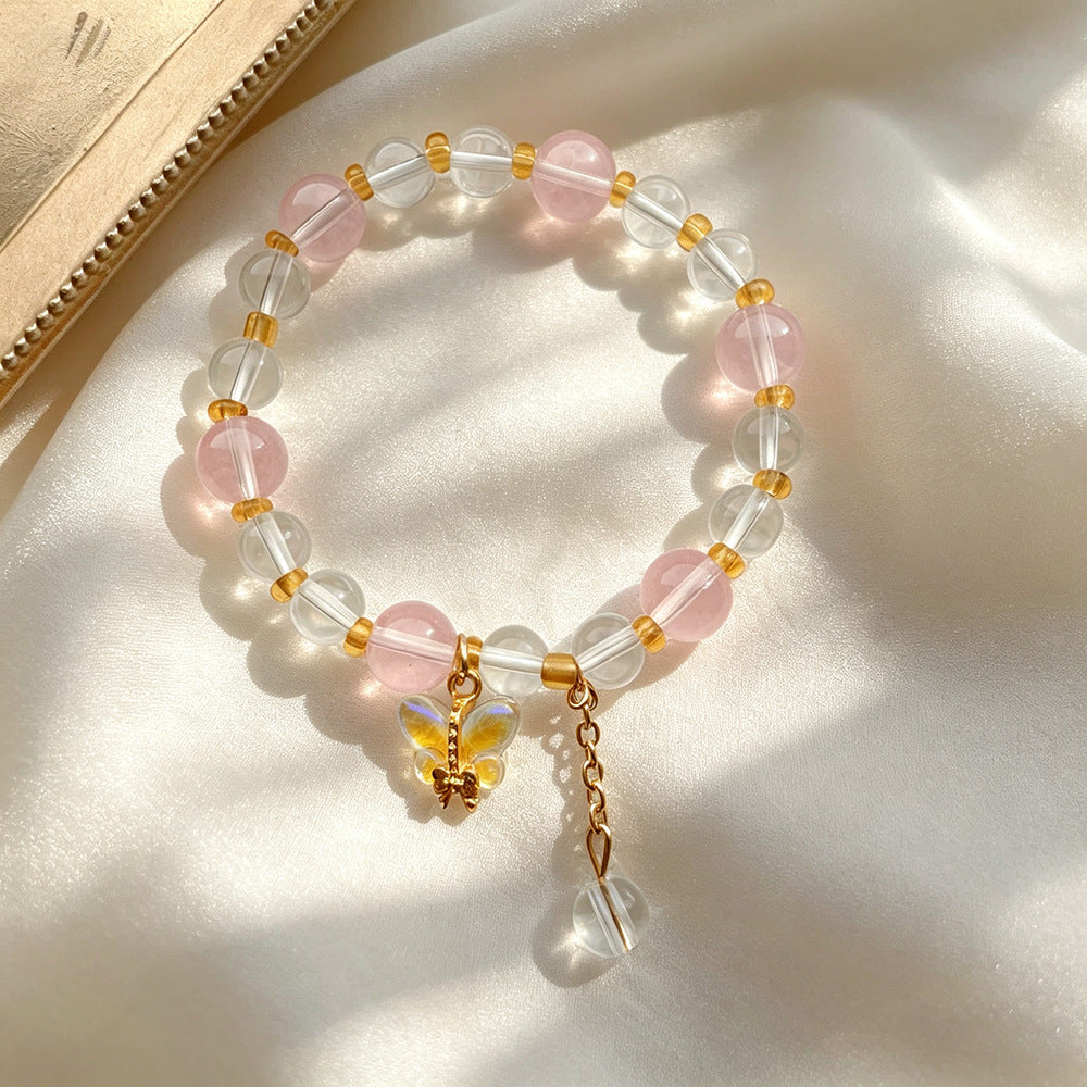 Glass Female Fresh Butterfly Cultural Creative Bracelet