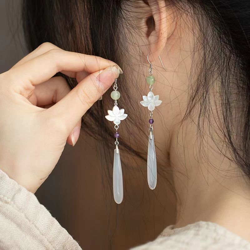 Women's Ethnic Style Song Dynasty Tassel Antique Eardrops Retro Cheongsam Earrings