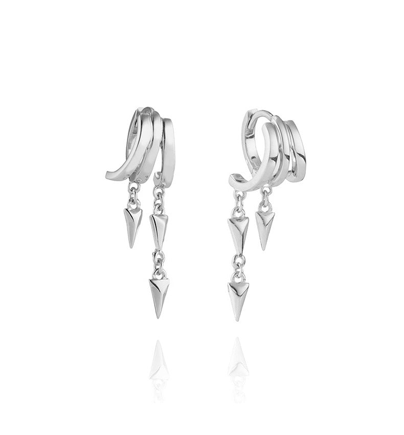 Live Sier Personalized Diamond Overlay Rivet Earrings