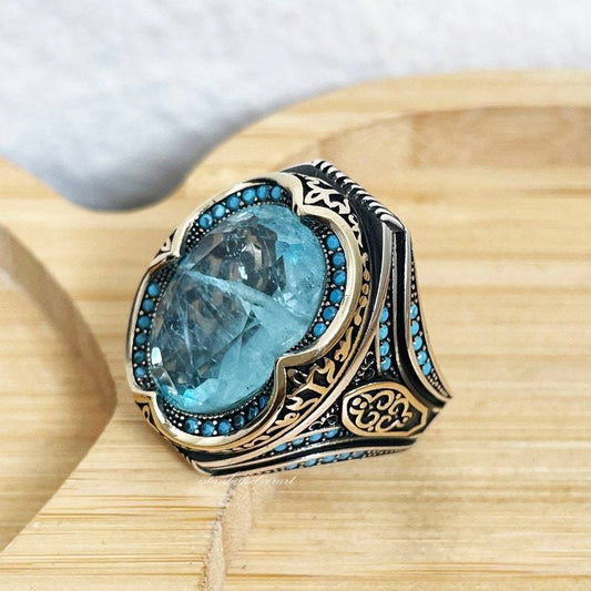 Women's & Men's Dignified Ornament Popular Color Separation Oval Rings