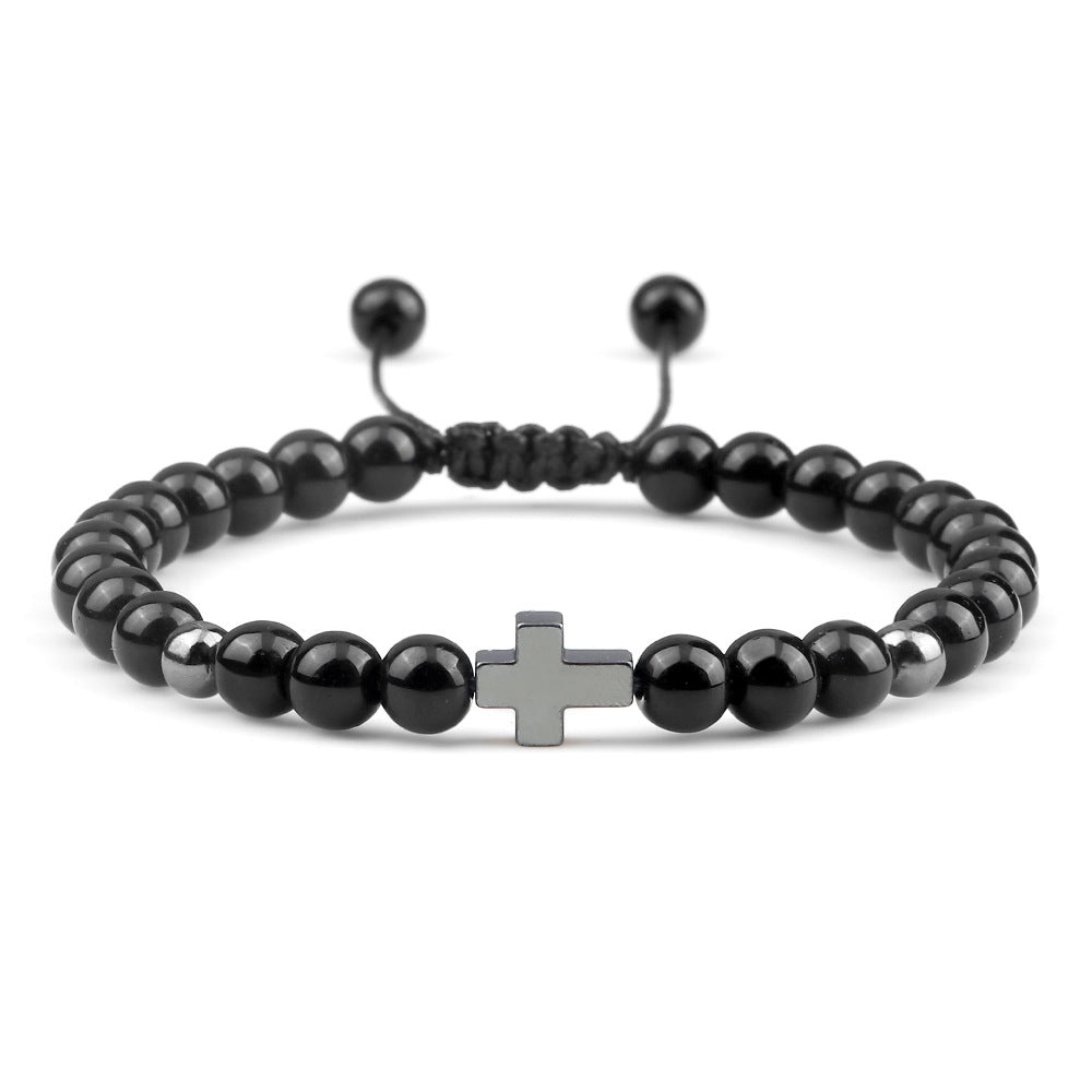 Popular Comfortable Cross Woven Beads Pull Bracelet