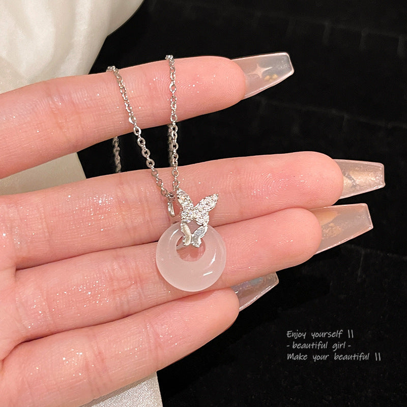 Trendy Titanium Steel Pearl Hot Style Long Sweater Chain Necklace