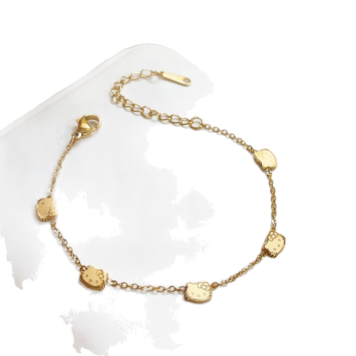 Double-sided Cat Stainless Steel Niche Sweet Bracelets