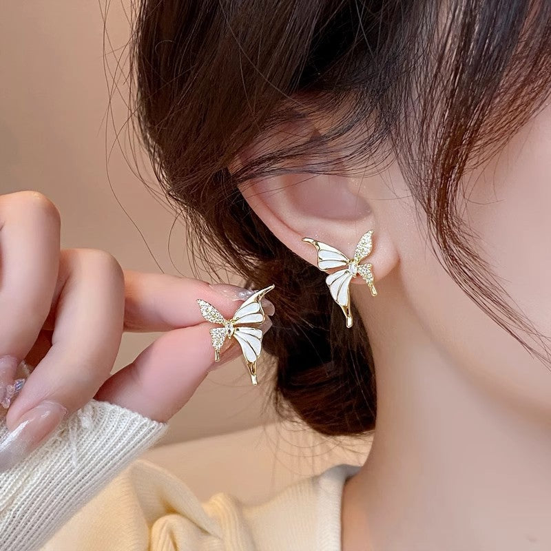 Diamond Tassel Female Temperamental Long Eardrops Earrings