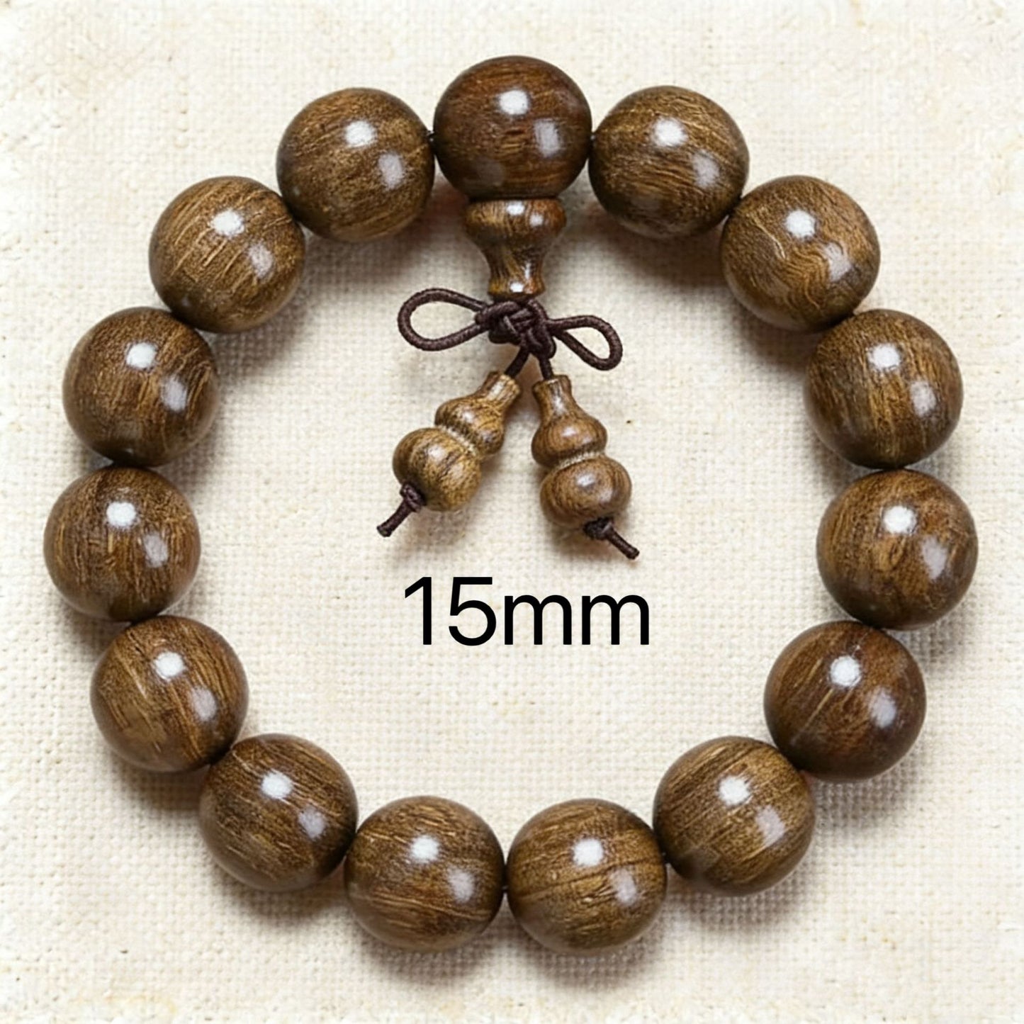 Grain Old Materials Gold Sandalwood Pcs Buddha Beads Unisex Style Bracelet