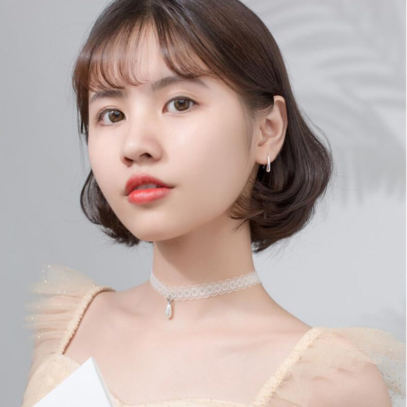 Women's Style Fresh Sweet Glossy Water Drop Mori Simple Ear Hook