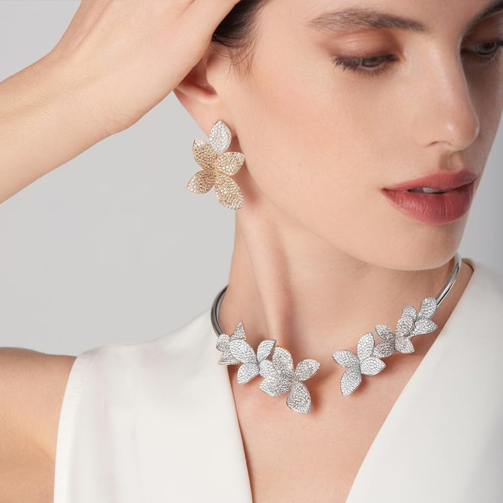 Women's Diamond Open High-grade Party Fashion Alloy Collar