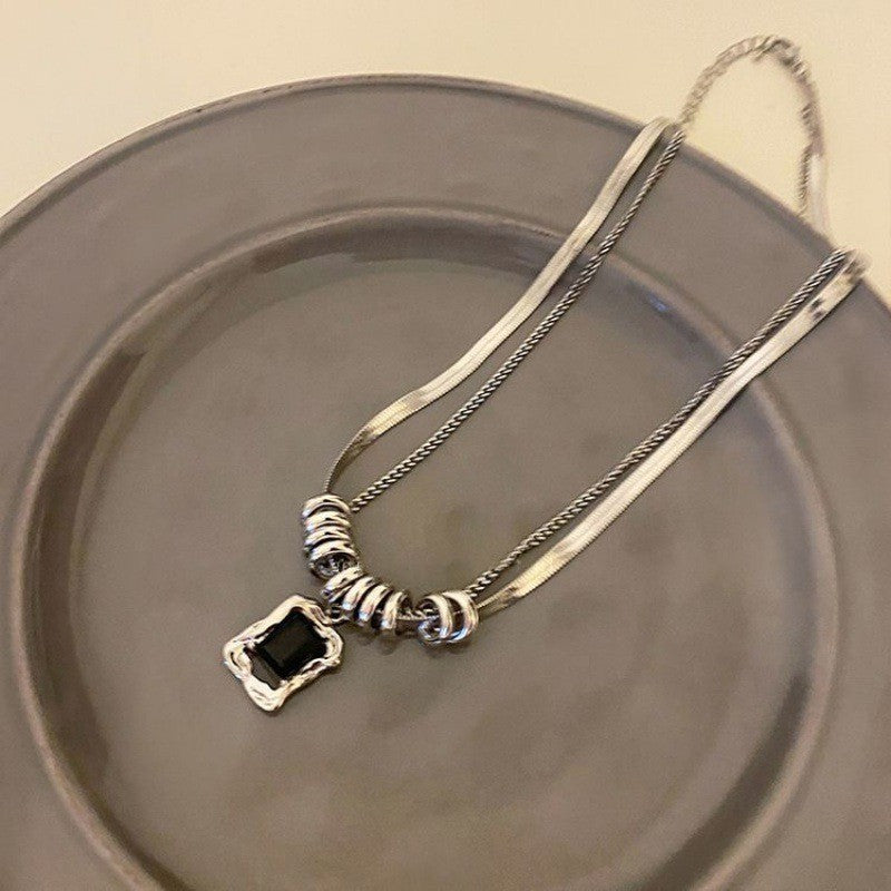 Women's Snake Bones Chain Simple Personalized Elegant Zircon Necklaces