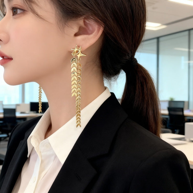 High-grade Temperament Wheat Tassel Fashionable Unique Rings