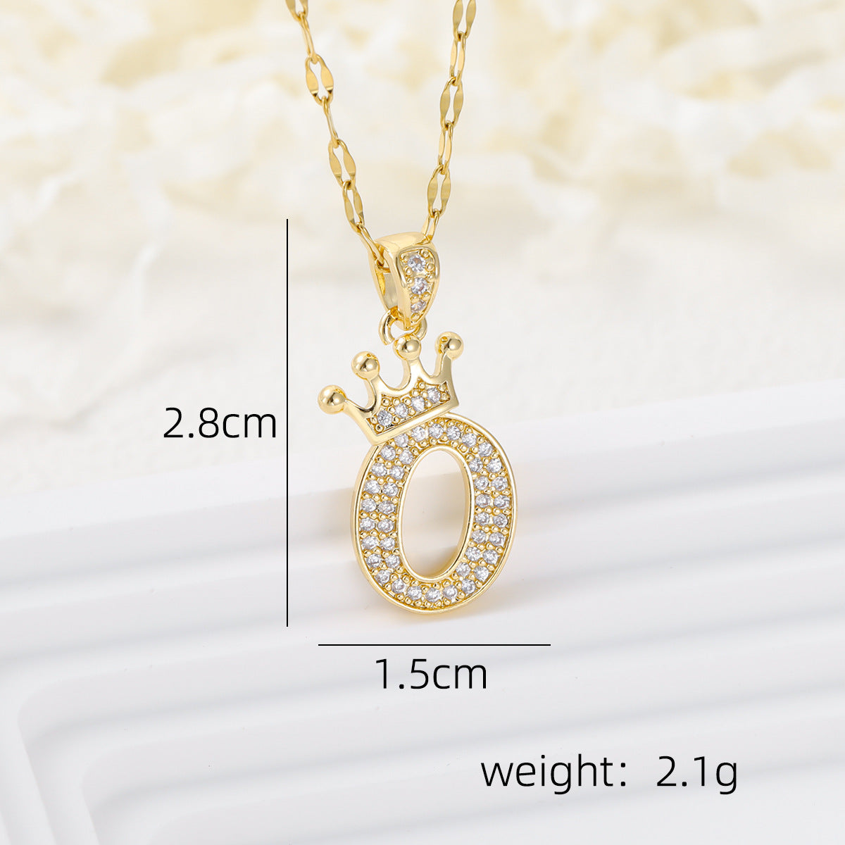 Casual Crown Letters Diamond Fashionable Female Necklace
