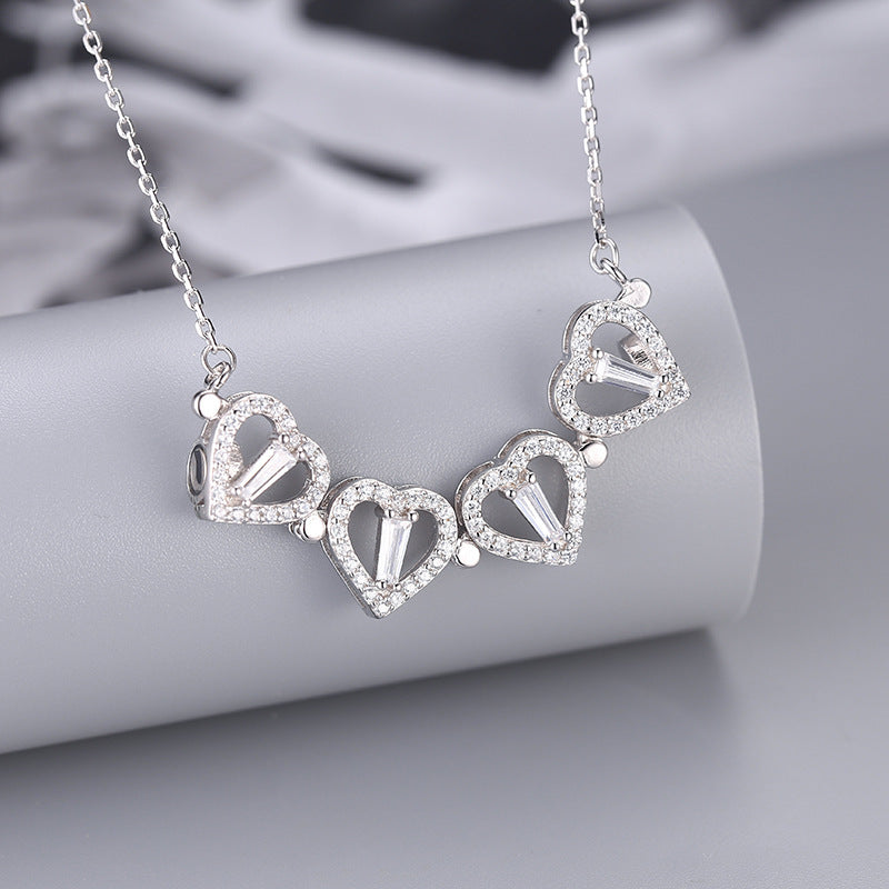Sier One Style For Clover Heart Necklaces
