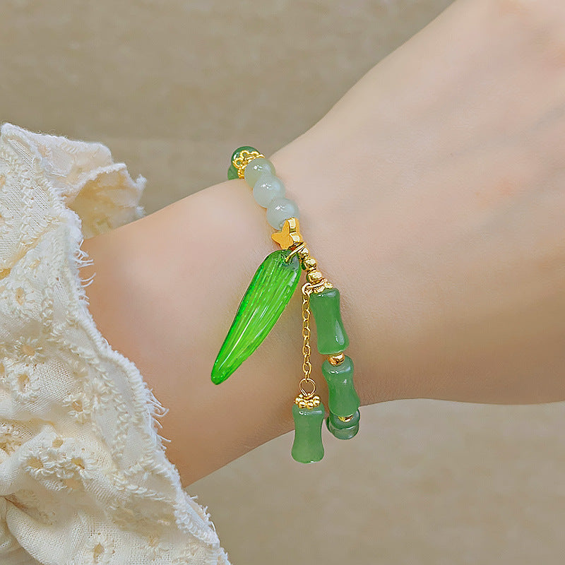 Glass Beaded Female Sweet Lily Gift Bracelets
