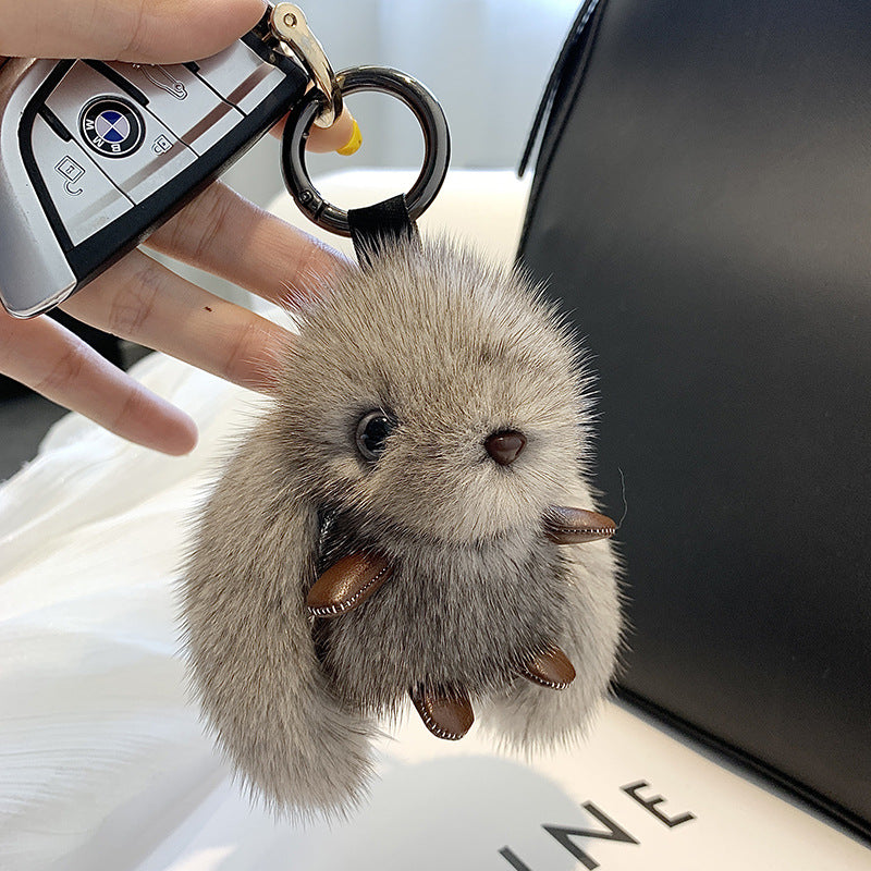 Graceful Attractive Long Ears Bunny Schoolbag Hanging Ornaments
