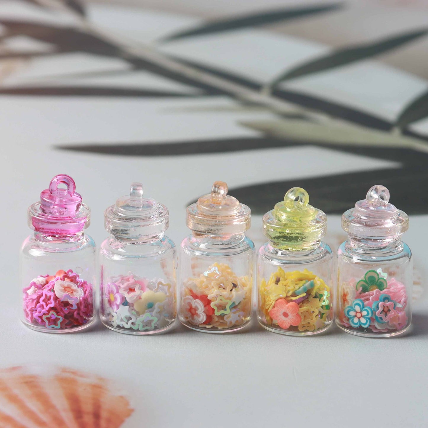Glass Star Sequins Drift Bottle Car Decorations Jewelry Accessories