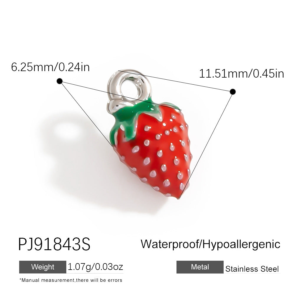 Mini Fruit Cartoon Pastoral Style Three-dimensional Jewelry Accessories