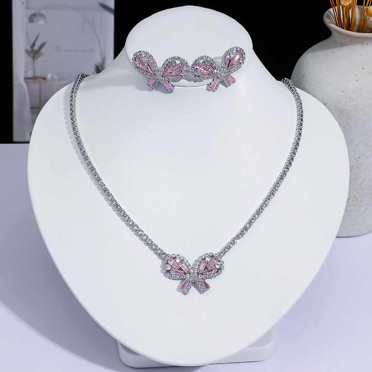 Full Diamond Drop-shaped Temperament The Dinner Party Jewelry Set