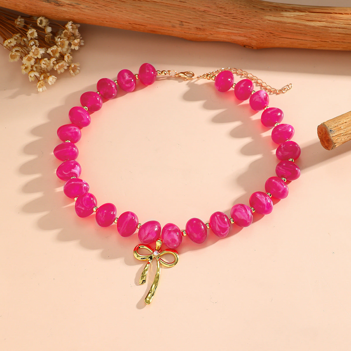 Multicolor Resin Beaded Boho Fashion Exquisite Versatile Exaggerated Necklace