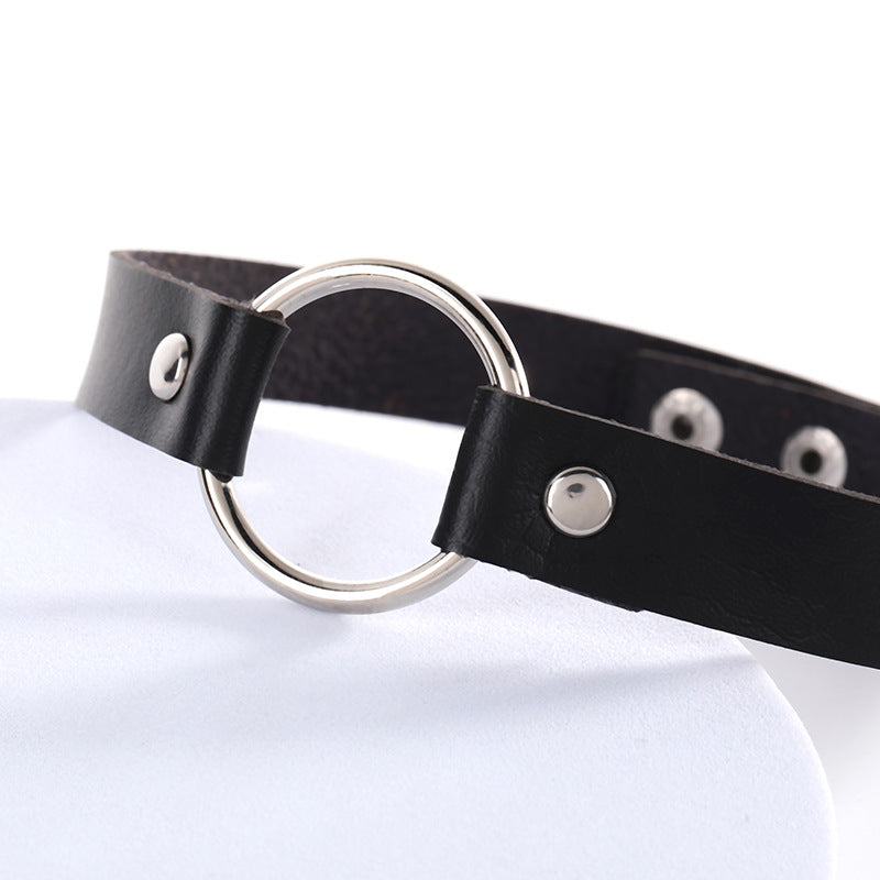 Style Trend Street Snap Punk Leather Rivet Rings