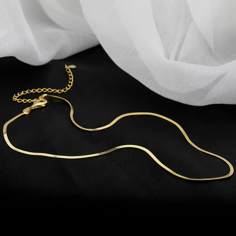 Cold Style Female Clavicle Chain Short Niche Design Snake Necklaces