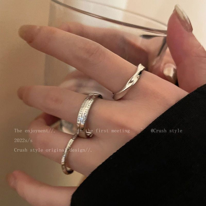 Style Pearl Zircon Butterfly Female Niche High-grade Rings