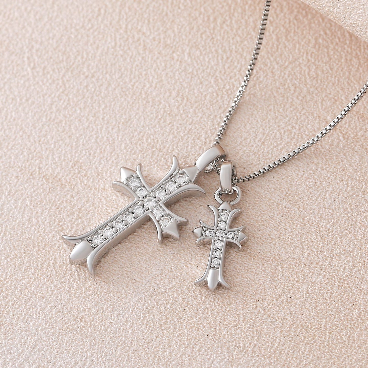 Women's & Men's Trendy Cross Zircon Artistic Retro Necklace