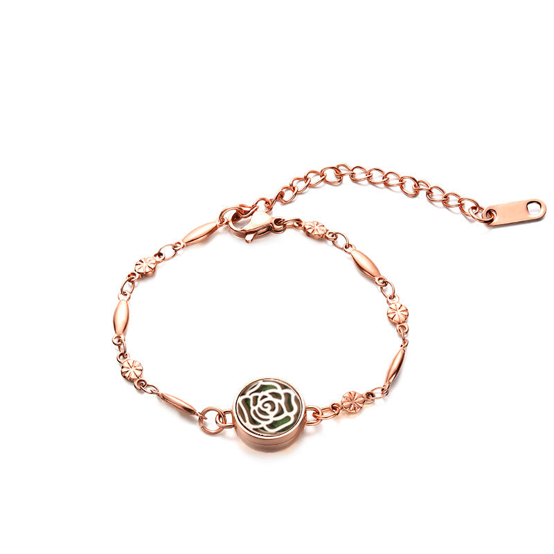 Thread Stainless Steel Hollow Perfume Titanium Bracelets