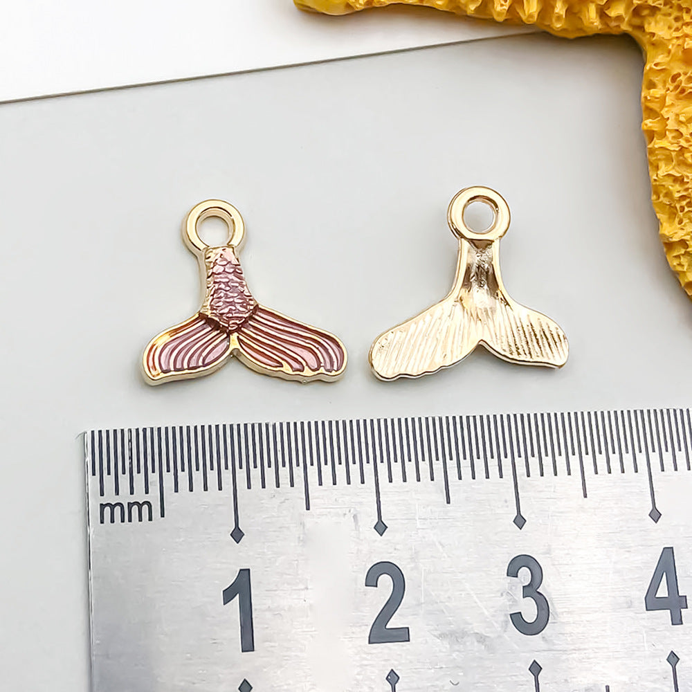 Colorful Oil Alloy Simulation Marine Conch Pendants