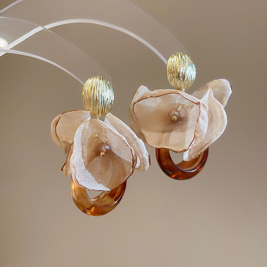 Women's Needle Geometric Irregular Resin Fashionable Retro Earrings