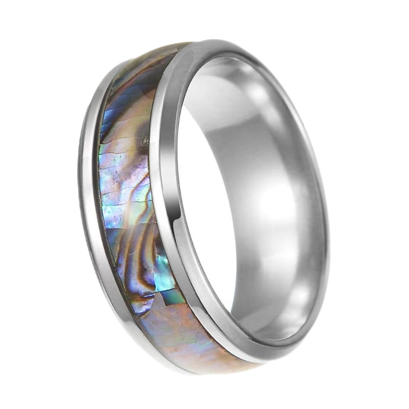 Women's & Men's Fashion Personality Dribble Sst Shell Titanium Ring