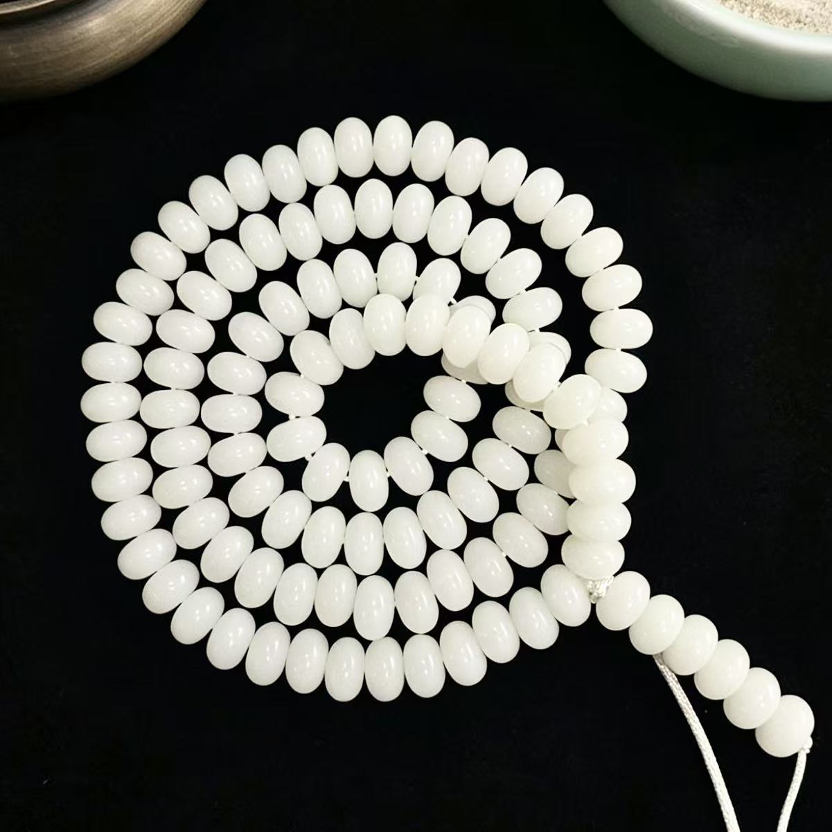 Pcs Apple Round Barrel Beads Straight Cut Seed Crafts Buddha Bracelet
