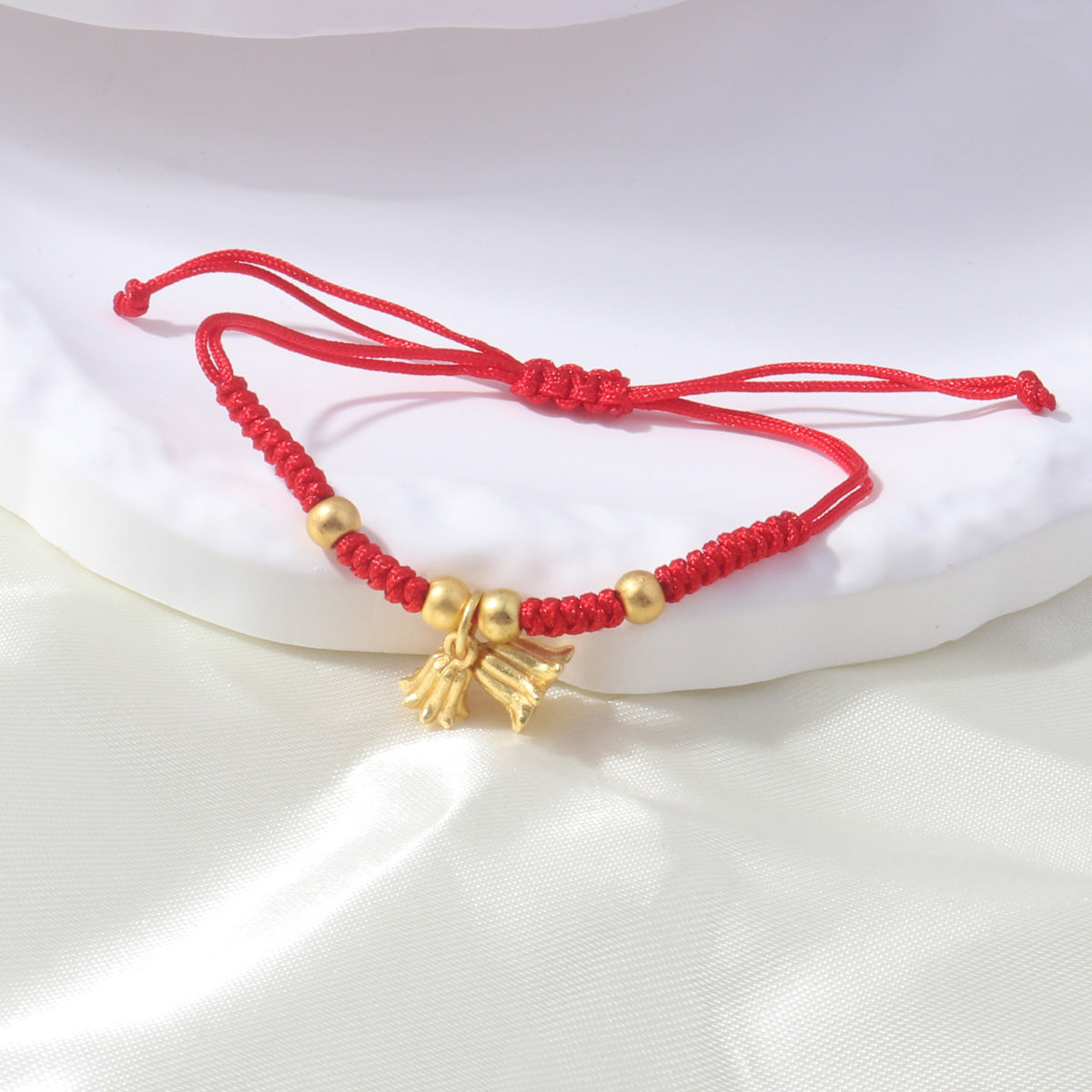 Braided Red Rope Auspicious Language Butterfly Fortune Cat Safe Joy Bracelets