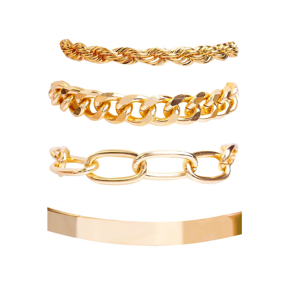 Pcs Hip Hop Cuban Punk Metal Bracelets