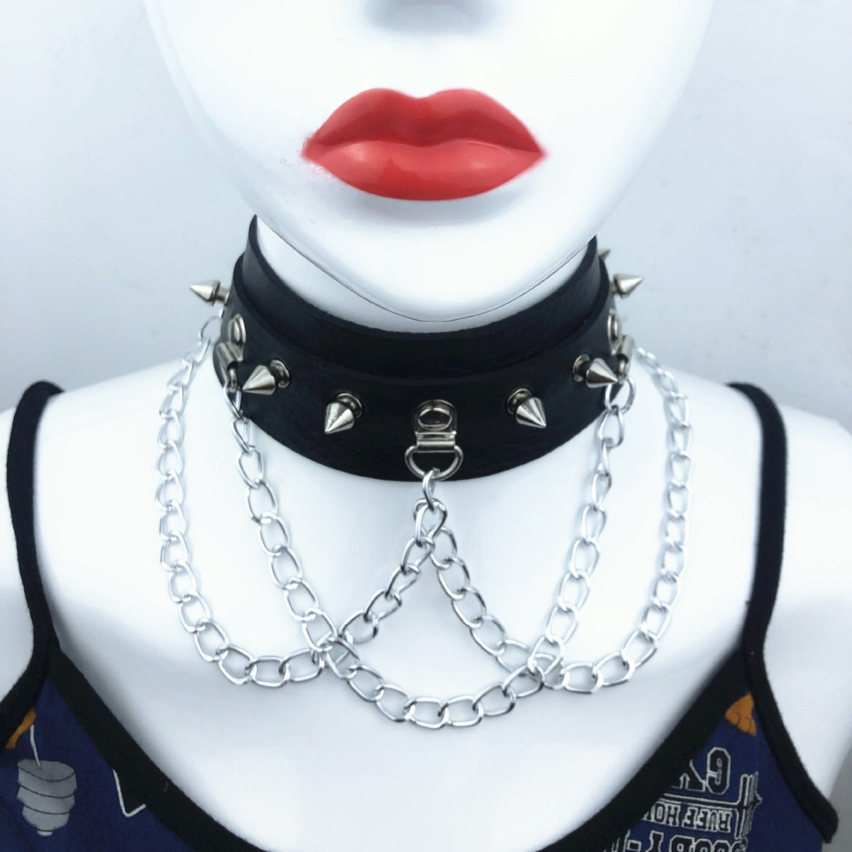 Neckband Punk Street Shooting Nightclub Personality Metal Chain Clavicle Exaggerated Collar