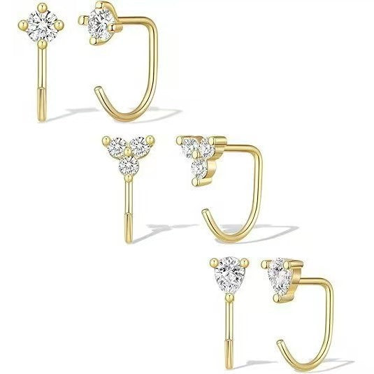 Zircon Simple Commute Style Graceful Stylish Ear Hook