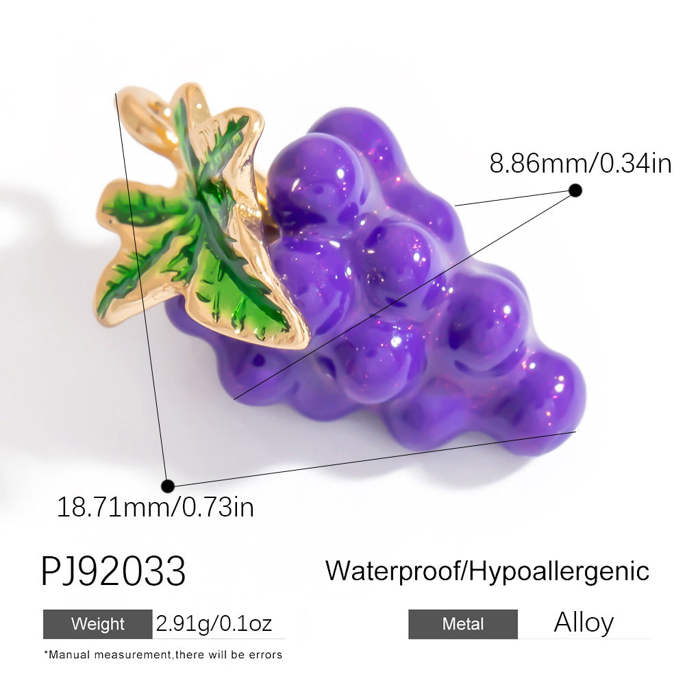 Mini Fruit Cartoon Pastoral Style Three-dimensional Jewelry Accessories